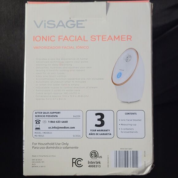 Visage Nano Ionic Warm Mist Facial Steamer New - Picture 11 of 11